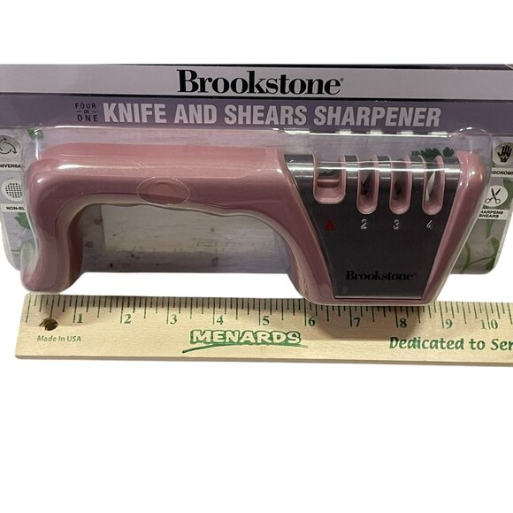Brookstone Knife and Shears Sharpener NEW Mauve - Picture 3 of 11